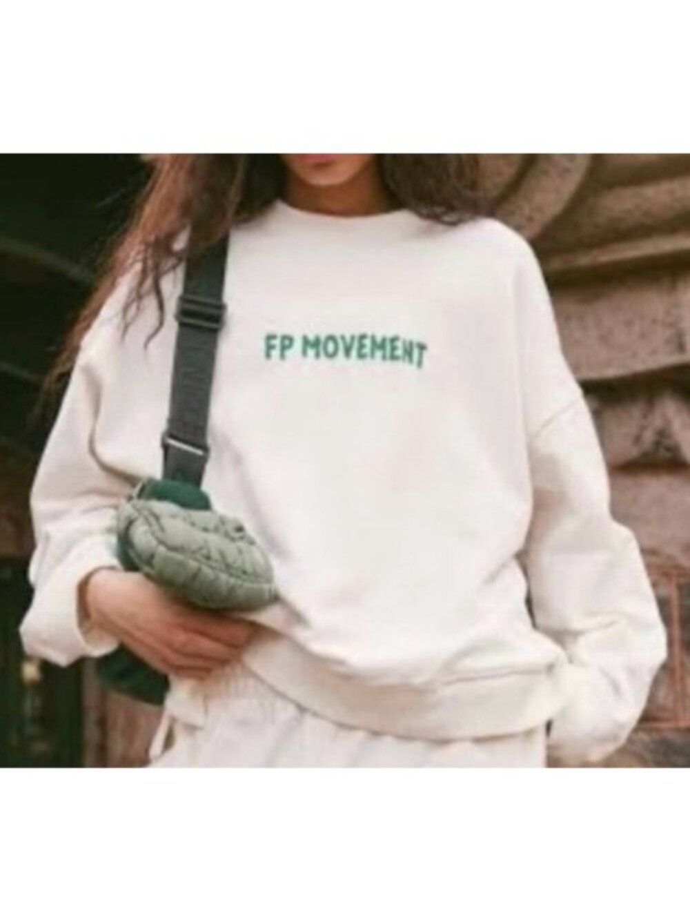 FP Movement Women's Sz Small White Crewneck All Star Embroidered Logo Sweatshirt - Picture 14 of 16